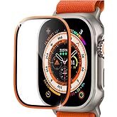 Coverzone Apple Watch ile uyumlu 49mm Ultra Ekran Koruma XColored 9H Sertlik Temperli Cam &Ccedil;izilmez Anti-Peep Kabarcık Yapmaya