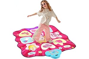 GUKKK Tappetino da Ballo per Bambini, Ricaricabile 8 Pulsanti Tappetini da Ballo Bambina Giochi Tappeto Musicale da Ballo con Bluetooth, Regali Compleanno Natale per Ragazzi Ragazze 4 5 6 7 8 9 10 (01)