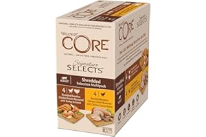Wellness CORE Signature Selects 8 x 79g, Multipack Poulet/Dinde – Pâtée pour Chats Adultes, sans Céréales et sans Sucre, Hypoallergénique, Riche en Viande