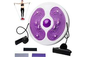 WATUNID Taillentwister mit 3 Stück Sport Haarband, Twist Waist Disc Board mit Kordelzug, Multifunktions Balance Board Pedal, Taille Drehscheibe Hüfttrainer Twist Waist Disk Fitnessgerät für Zuhause
