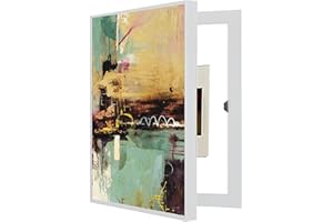 Hengqiyuan Copertura Quadro Elettrico Decorativa, Nascondi Contatore Quadri Copri Contatori Elettrici da Parete - Sono Disponibili Vari Stili,White(c),50x60 cm
