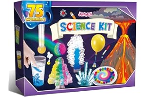 JOPSHEEN 75 Expériences Scientifique pour Enfants, Activités Laboratoire de Chimie et Kit, Kits Éducatifs et Jeux Science, Volcans,éducatif Activites Manuelles, Jeux éducatifs