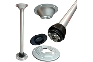 DarkSwan Campervan Table Leg, Aluminumalloy Swivelable Detachable Motorhome Table Legs, Campervan Furniture Kit, for RV Boat & Yacht, 75cm