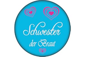BENOBLER Button hellblau "XXX der Braut / des Bräutigams" Badge