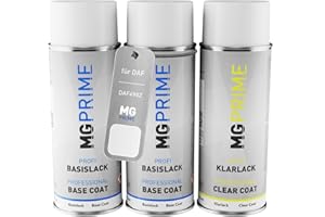 MG PRIME Lakier samochodowy Spray Can Set dla DAF DAF4902 / E1980 / 2234817 Crystal White Base Coat Clear Lacquer Spray Can 400ml