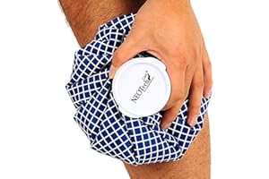 NEOtech Care - Sacca per ghiaccio - coperchio superiore a vite per cold pack - riutilizzabile e flessibile (Blu, 20cm)