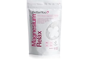 Copos de baño de magnesio relajante, mezcla de cloruro de magnesio puro Zechstein, geranio de rosa y bergamota para una relajación definitiva, desarrollada en el Reino Unido por BetterYou, 750 g