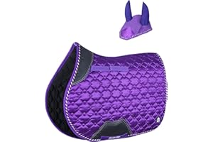 GALLOP SHOP General Saddle Pad Diamond Cut / Horse Pad / Horse Saddle Pad (Purple, Full)