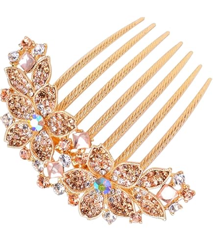 Barrette à cheveux vintage avec papillon, bleu et strass fumé, métal argenté, accessoire pour cheveux barrette - France