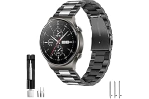 Aimtel Pasek kompatybilny z Huawei Watch GT 2 46 mm/GT 3 46 mm/GT 2e/GT 2 Pro/GT 3 Pro 46 mm/Huawei Watch 4/4 Pro, metalowy pasek zastępczy ze stali nierdzewnej 22 mm do GT/GT2 46 mm/GT3 46