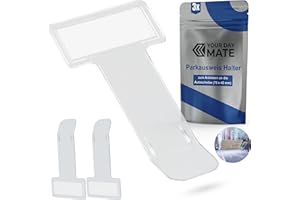 ‎YOUR DAY MATE Uchwyt na kartę parkingową na przednią szybę, 3 szt, przezroczysty, uchwyt do przyklejenia, uchwyt na kartę parkingową, klips na kartę parkingową do samochodu