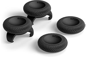 SCUF Control Thumbstick Grips - 4 Pack with 2 Bases - Catalyst - Joystick Thumb Grips For Xbox One and Xbox Series X|S, PS4, PS5, Nintendo Switch Pro Controller - Black