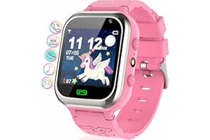 kaacly Reloj Inteligente para Niños, Smartwatch Niños Teléfono con SOS, podómetro, Juegos, Reloj Despertador, música, cámara, Reloj niño de 4 a 12 años Regalo