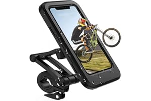Tawveml Mobiltelefonhållare för cykel, motorcykel, universell cykelhållare, vattentät pekskärm med 360° rotation, mobiltelefonhållare för upp till 6,7 tum