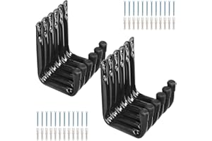 Moundnaik 12 Stück Werkzeug Garage Haken, Garten Werkzeug Aufbewahrung Organizer, Heavy Duty Garage Wandhalterung Aufhänger Haken für Schläuche, Fahrräder, Rasenmäher (schwarz, 11,5 cm x 8,9 cm)