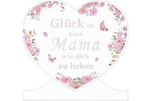 Veroola Geschenke für Mama, Geburtstagsgeschenk für Mama, Herzförmige Acryltafel, Weihnachtsgeschenke für Mama, Mutter Geschenke