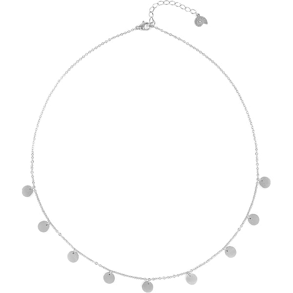 Happiness Boutique Collana Cerchio Placcata Oro – Ciondolo Tondo, Design Minimal, Acciaio Inossidabile, Ipoallergenica