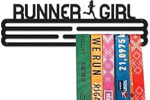 United Medals 'Runner Girl' Cintre de Médailles | Acier Porte-Médailles | Medal Holder Display