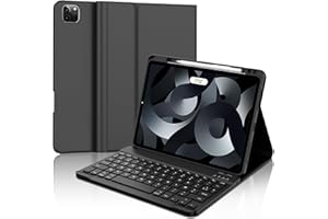 JADEMALL Custodia Tastiera per iPad Air 5/4 Generazione 10.9" 2022/2020, iPad Pro 11 4/3/2/1 Gen Italiano QWERTY Tastiera Bluetooth Rimovibile Custodia con Supporto Pencil per iPad 5/4 10.9"/Pro 11", Nero