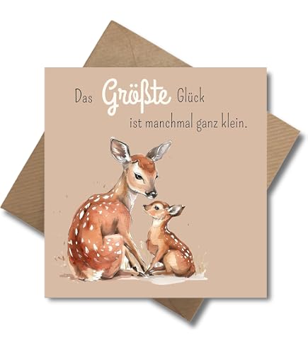 WBdesignz Mutterschutz-Karte Mit Umschlag – Süße Glückwunschkarte Zur Babypause, DIN A6