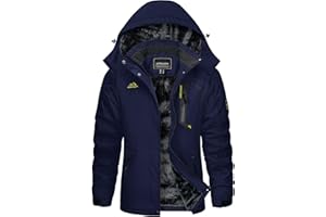 KEFITEVD Veste Chaude d'Hiver pour Femmes Manteau Imperméable Coupe-Vent Ski Camping Veste avec Capuche Amovible