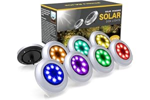 Puncools Solar Lights Outdoor Garden,8 Pack Waterproof Solar Ground Lights for Lawn Pathway Yard Landscape Walkway(Multicolor)