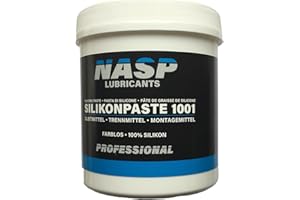NASP Silikonpaste Silikonfett Montagemittel Schmierfett transparent Dose - Made in Germany (500gr)