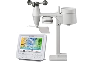 BRESSER Estación meteorológica inalámbrica Sensor Exterior WLAN Centro meteorológico 5 en 1 con, Blanco