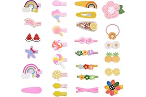 JKDHJK 28 Stück Mädchen Haarspangen, Obst Haarschmuck Mädchen Kleine Metallspangen Cute Clips für Baby Mädchen Damen Alltägliche Anlässe und Feiertagsfeiern
