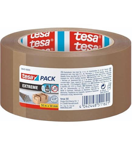 Verpakkingstape tesapack® ultra strong 66mx50mm pvc dispenser