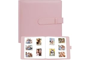 CREFOTU 360 Pockets Photo Album for Fujifilm Instax Mini LiPlay 12 11 90 70 9 8+ 8 7S Instant Camera/Mini Link SP-1 Printer, Polaroid Snap Touch PIC-300 Z2300 Mint Camera Printer (Pink)