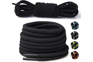 RAXAN Heavy Duty Round Boot Laces, Shoelaces for Mountaineering, hiking running working casual Steel Toe Cap Boots Safety Boots Hunting Boots Replacement Bootlaces