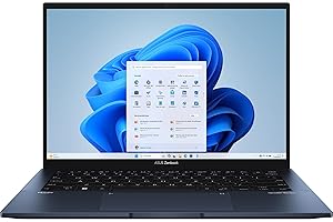 ASUS Zenbook 14 OLED UX3402VA-KM553W Windows 11- Ordenador Portátil 14" 2.8K (Intel Core i9-13900H, 16GB RAM, 1TB SSD, Iris Xe Graphics, Azul - Teclado QWERTY español