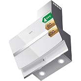 CIARRA Cappa Aspirante Inclinata 60 cm,650 m&sup3;/h,CBCW6736N,Controllo touch | 4 Speed | Peace-Saving Design | Silent 58 dB | Bl