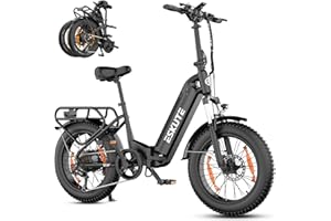 ESKUTE Star Bici Elettrica Pieghevole, 36V/25Ah Batteria Rimovibile, 20" x4.0 Fat Tire, Motore 250W con Sensore di Coppia, 7 Velocità, Durata 120KM, E-Bike per Adulti