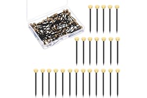 BDBF 50Pcs Metal Plaster Picture Frame Hangers Picture Hanging Nails with Plastic Storage Box,Picture Pins Frame Hanging Nails,Metal Head Hanging Pins Nail Hook Pins for Hanging Photo Frame