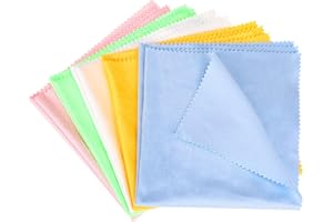 SLIVERDEW 5 Stück Instrumenten Reinigungstuch 30x30cm Musikinstrument Putztuch Gitarre Reinigungstücher Microfiber Cleaning Cloth Für Gitarre Violine Klavier Blechbläser Trompete Saxophon Querflöte, 5 Farben