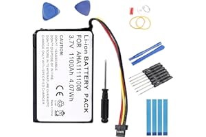 Fuworance GPS Batterie Compatible avec Tomtom 4FL50, 4FL60, Go 5000, Go 5100, Go 5200, Go 6000, Go 6100, Go 6200, Pro 5250, Pro Truck 5250, AHA11111008 + Repair Tool 1100mAh Li-ION Battery