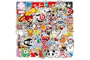 KOWASO Pegatinas de moda 150 Uds., pegatinas de vinilo para niños, adolescentes, adultos, calcomanías geniales para ordenador portátil, monopatín, guitarra, equipaje de viaje, coche y bicicleta