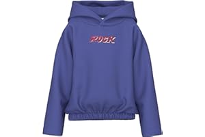 NAME IT Bluza sportowa Dziewczynki Nkfolanja Ls Short Loose Swe Wh Bru Pb