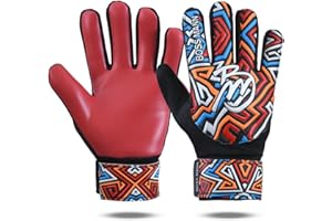 BOSS MANN B Mann Goalkeeper for Kids, Youth & Adult Football Soccer Goalie Gloves with 4-mm Latex Finger Spine Protection and Double Wrist Protection Along with Strong Grip Palms