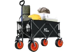 NGTeco 250L Festival Trolley on Wheels, Folding Wagon, Portable Camping Cart, Collapsible Foldable Trolly for Beach Outdoor Garden Picnic Shopping Fishing, Waterproof and Durable