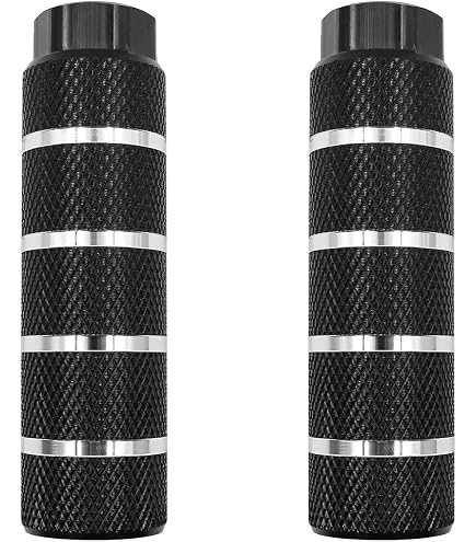 2 Repose-Pieds Vélo Alliage Aluminium - 100x26mm - Pour Axes 3/8" - BMX, VTT - Antidérapants