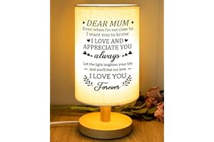 PRSTENLY Mum Gifts, Mothers Day Gifts for Mum Birthday Gifts from Daughter Son, Best Mum Table Lamps Gifts for Mum Birthday Present, Meaningful Thank You Mum Gifts for Mum Retirement Gifts for Women