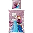 Disney CTI 43999 Bettwäsche Frozen/Ice Queen, Pink Mountain Linen 135 x 200 cm 80 x 80 cm