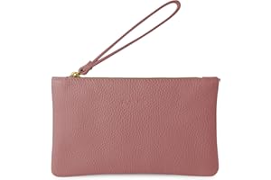 Parubi, Pochette Donna a Mano, In Vera Pelle Morbida, Made in Italy, Modello Aura, Borsetta Piccola Clutch con Laccetto da Polso Per Donna Ragazza Elegante