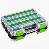 Double-Sided Screw Sorting Box, 34 Compartments, Small Parts Organizer with Removable Dividers, Assortment Box for Screws, Na