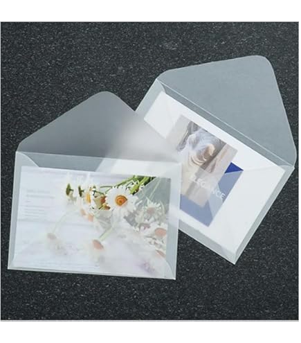 50 Buste Traslucide Vuote | Per Inviti, Biglietti E Lettere | Multiple Misure | Carta Kraft - Foto 8