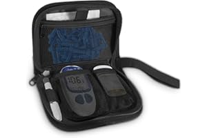 MEDMAX Sac pour diabétiques, Sac pour Lecteur de Glycémie, Trousse de Voyage pour Diabétiques avec Poignée de Transport pour Lecteur de Glycémie, Sac de Rangement pour Glucomètre (Sac Uniquement)