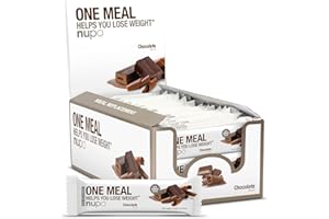 NUPO One Meal Bar – Chocolate I Tasty meal replacement bars for a balanced diet plan I Helps you lose weight I High in protein I 24 vitamins and minerals I 15 x 60g